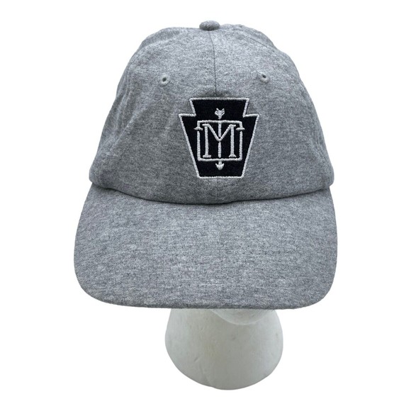 Champions Adjustable Strapback Heather Gray Cotton Starter Hat - M Keystone Logo - Picture 1 of 3